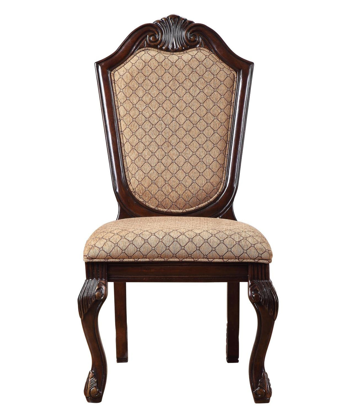 Acme Furniture Chateau De Ville Side Chair (Set-2) in Fabric & Espresso