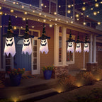Halloween Decorations Outdoor Decor Hanging Lighted Glowing Ghost Witch Hat Halloween Decorations Indoor Outside Ornaments Clear