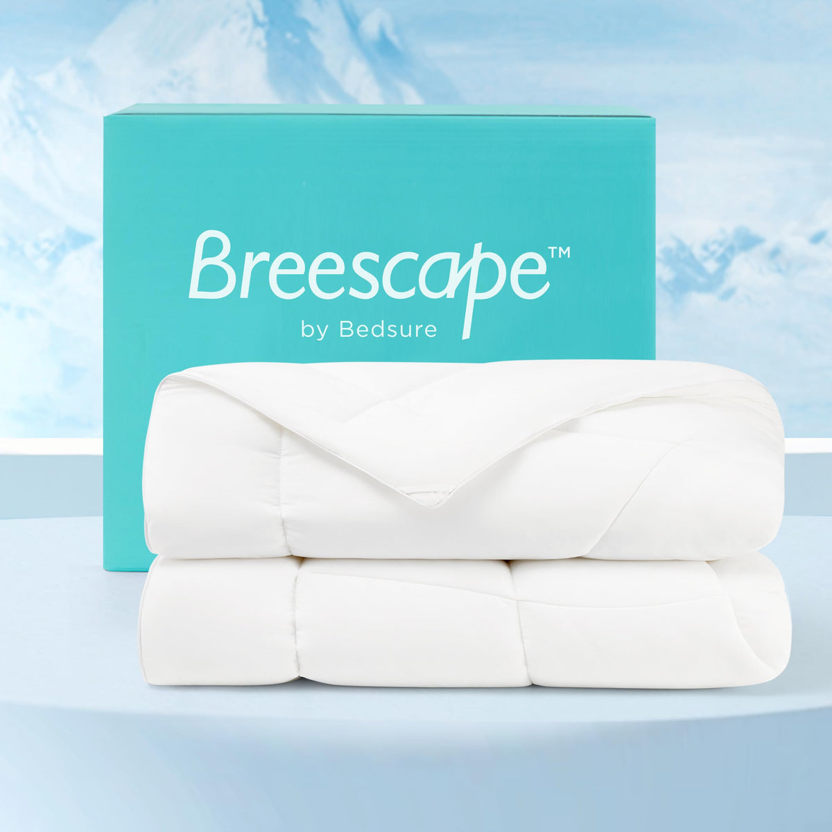 Bedsure Breescape Cooling Comforter California King, Double-Sided Cool Tech Comforter, Soft Cooling Comforter For Hot Sleepers,