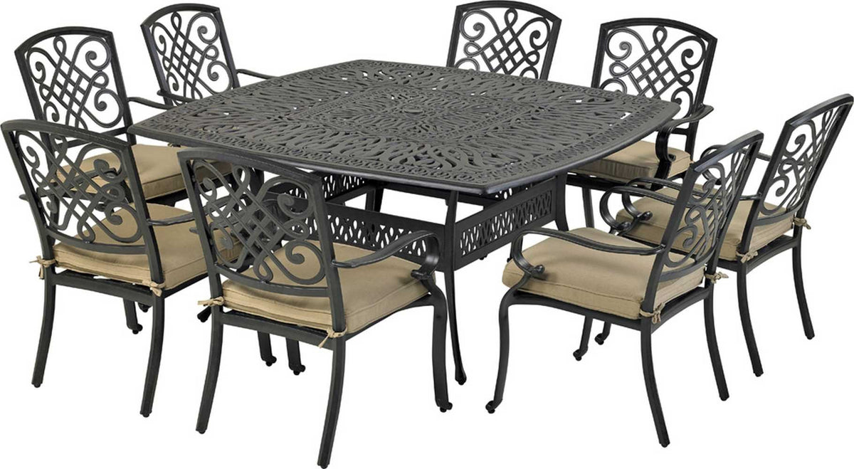 Patio Resort SQDTMN64-BT2 Bridgetown 9-Piece Dining Set