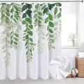 Boodii Green Leaves Shower Curtains 72X78 Inches For Bathroom Watercolor Fren Eucalyptus Shower Curtain Set Vine Botanical Garde