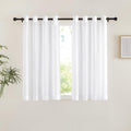 Nicetown Bedroom Sheer Curtains 54 Inch Length - Grommet Top Voile Textured Window Curtains Light And Airy Drapes For Cafe/Loft/