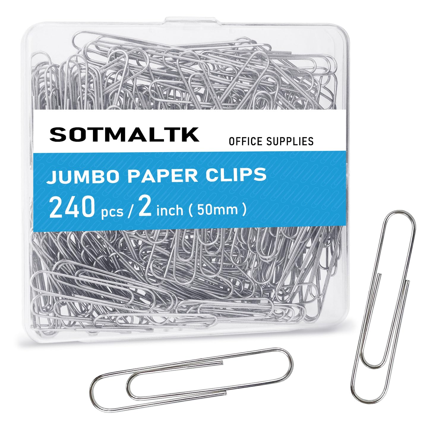 Jumbo Paper Clips, 240Pcs 2 Inch Large Silver Paper Clip, Big Paperclips For Paperwork Office School And Personal Use