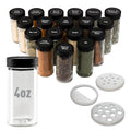 Allspice 4' Glass Spice Jars 4 Fluid Ounces- 18 Pack