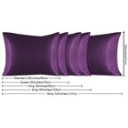 Ntbay 2 Pack Satin Standard Pillowcases For Hair And Skin, Luxurious And Silky Pillow Cases With Envelope Closure, 20X26 Inches, Eggplant Purple