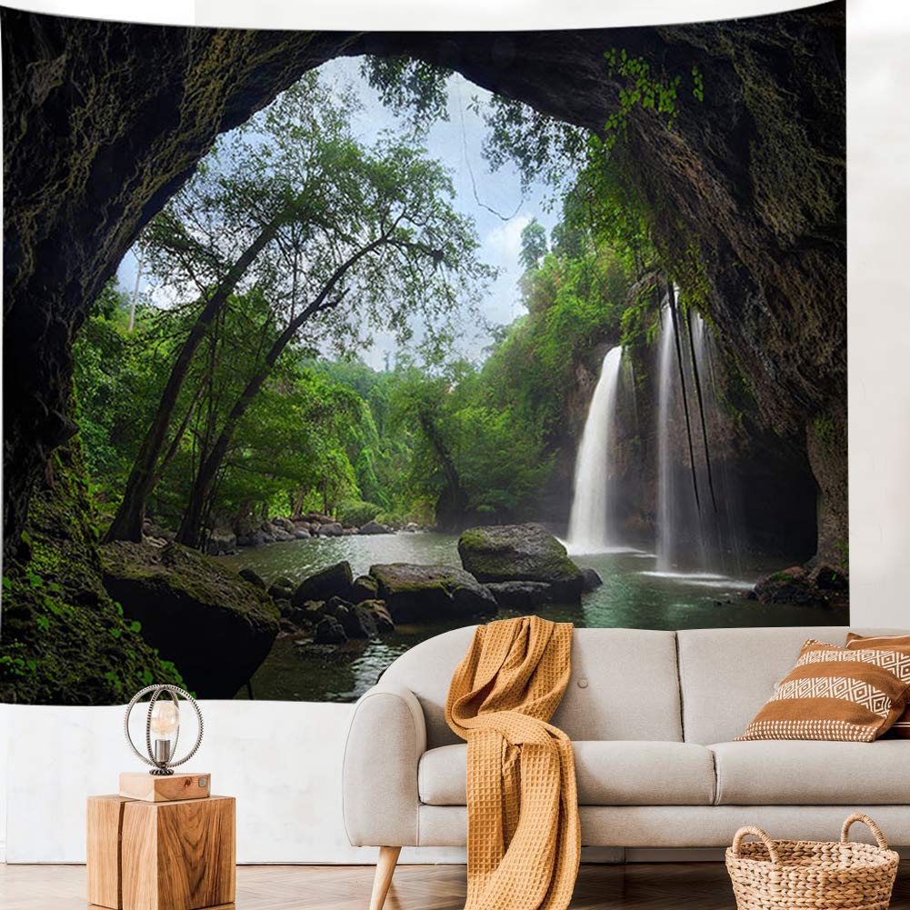 Llamazing Forest Tapestry Home Decor Landscape Tapestry Living Room Bedroom Decoration Tapestry Magic Tapestry Curtain Xgxl (Wat
