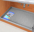 SIKADEER 37 x 22 Under Sink Mat Waterproof, Silicone Mat Kitchen Drawer Shelf and Cabinet Liner, Sink Protector for Bathroom Org