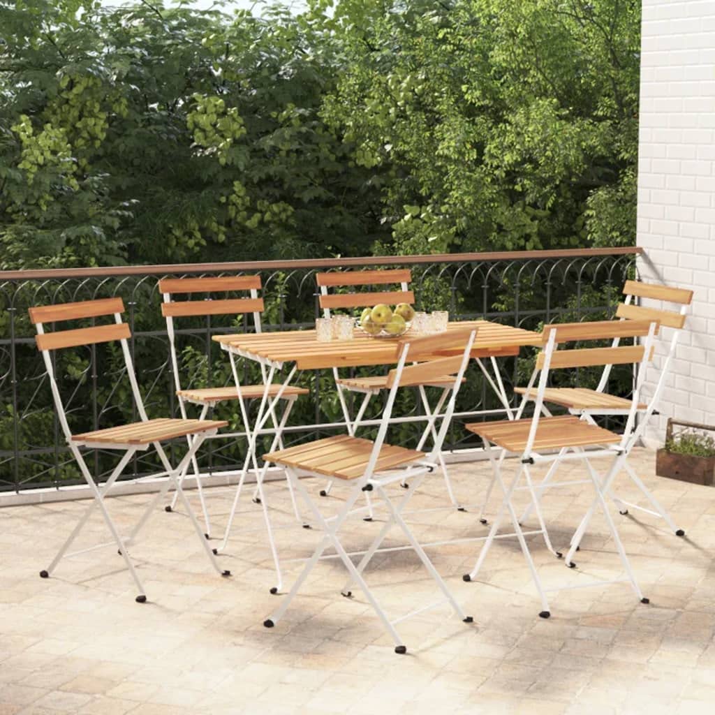 vidaXL Bistro Set 7 Piece - Thumbnail 4