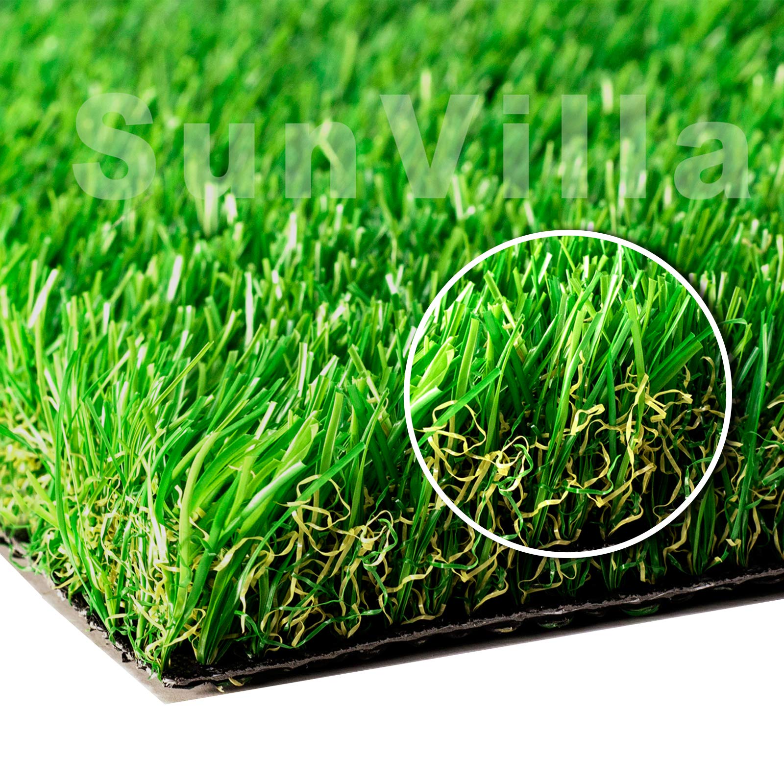 Sunvilla Artificial Grass Rug Indoor Outdoor, 6Ft X 12Ft (72 Square Ft) Realistic Thick Synthetic Fake Grass Mat For Dogs, Garde