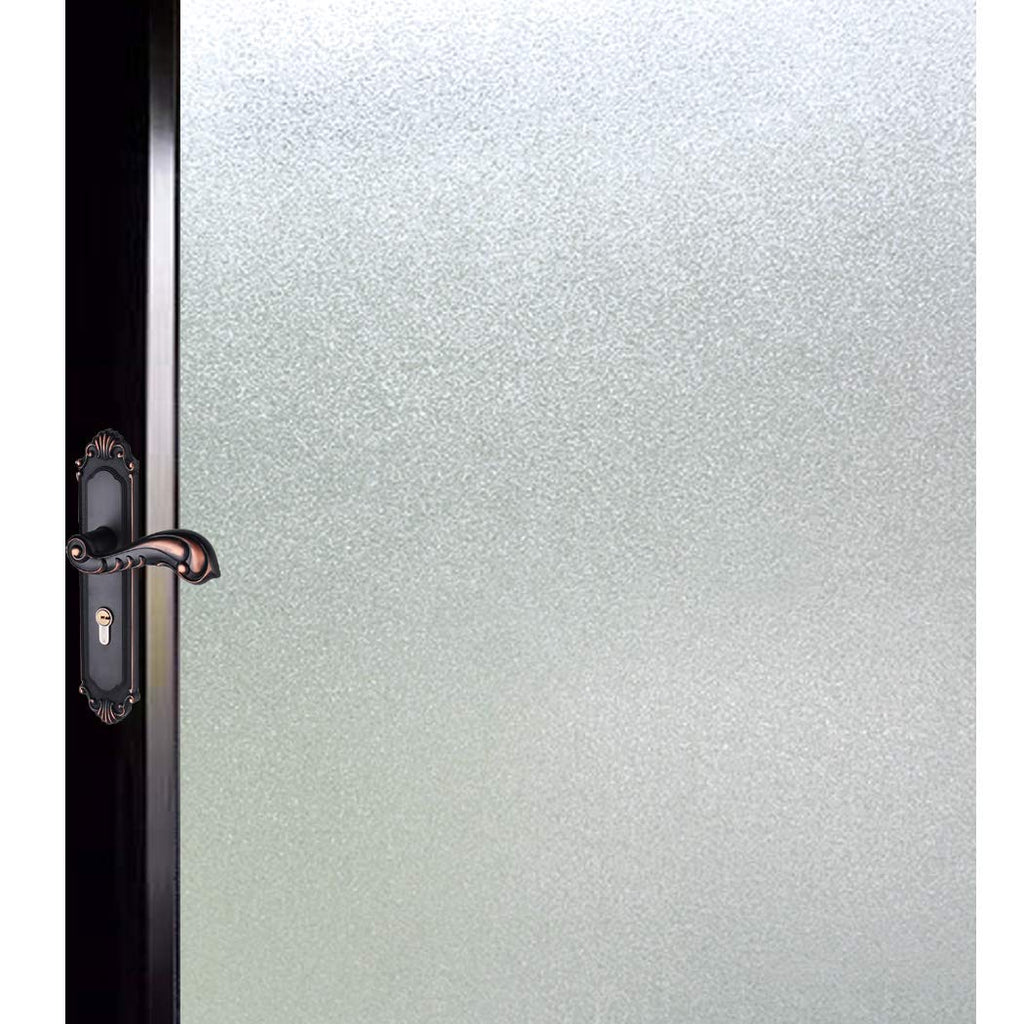 DUOFIRE Privacy Window Film Natural Frosted Glass Film Static Cling Glass Film No Glue Anti-UV Window Sticker Non Adhesive for P