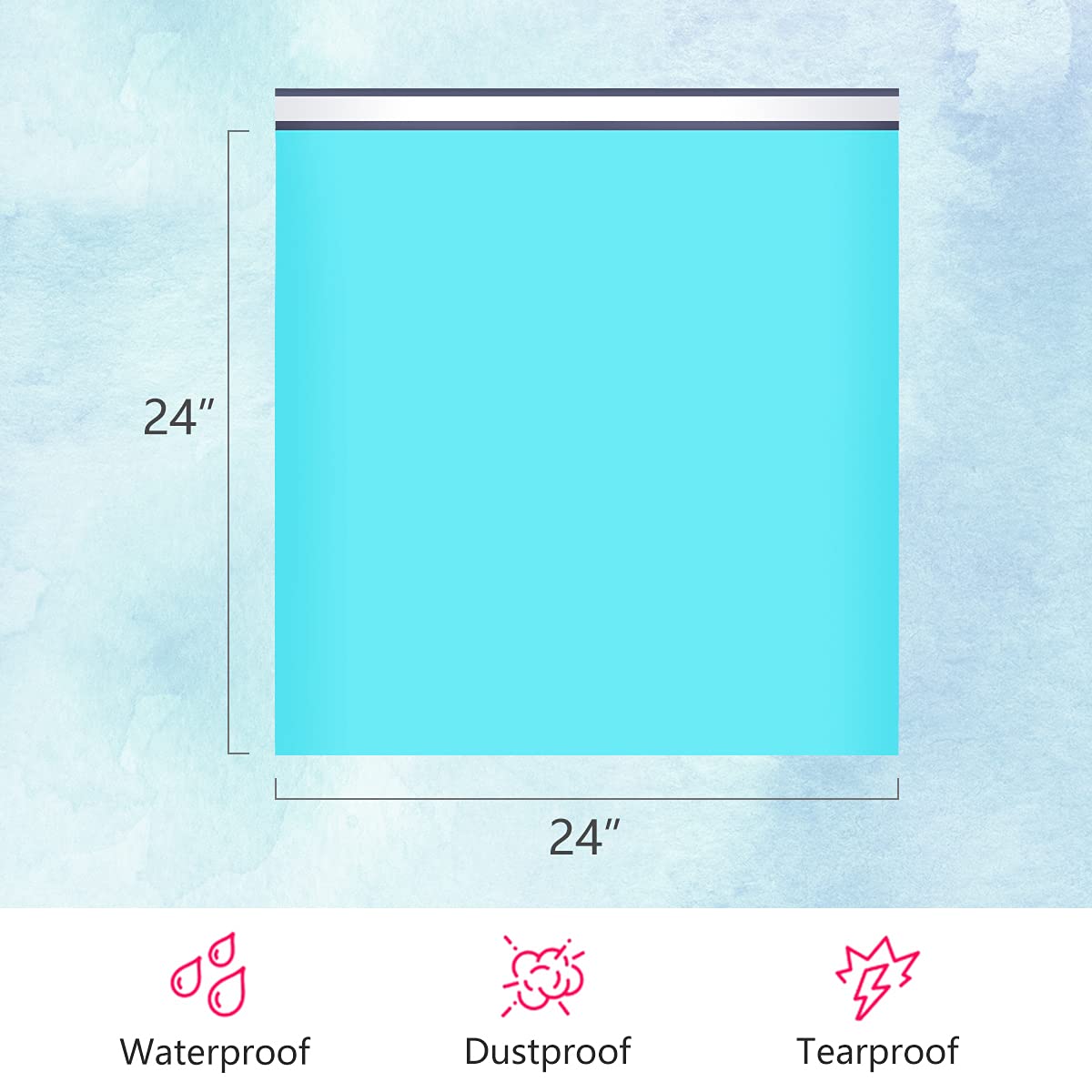 Ucgou Poly Mailers 24X24 Inch Teal 100 Pack Extra Large Shipping Bags Strong Thick Mailing Envelopes Self Seal Adhesive Waterpro