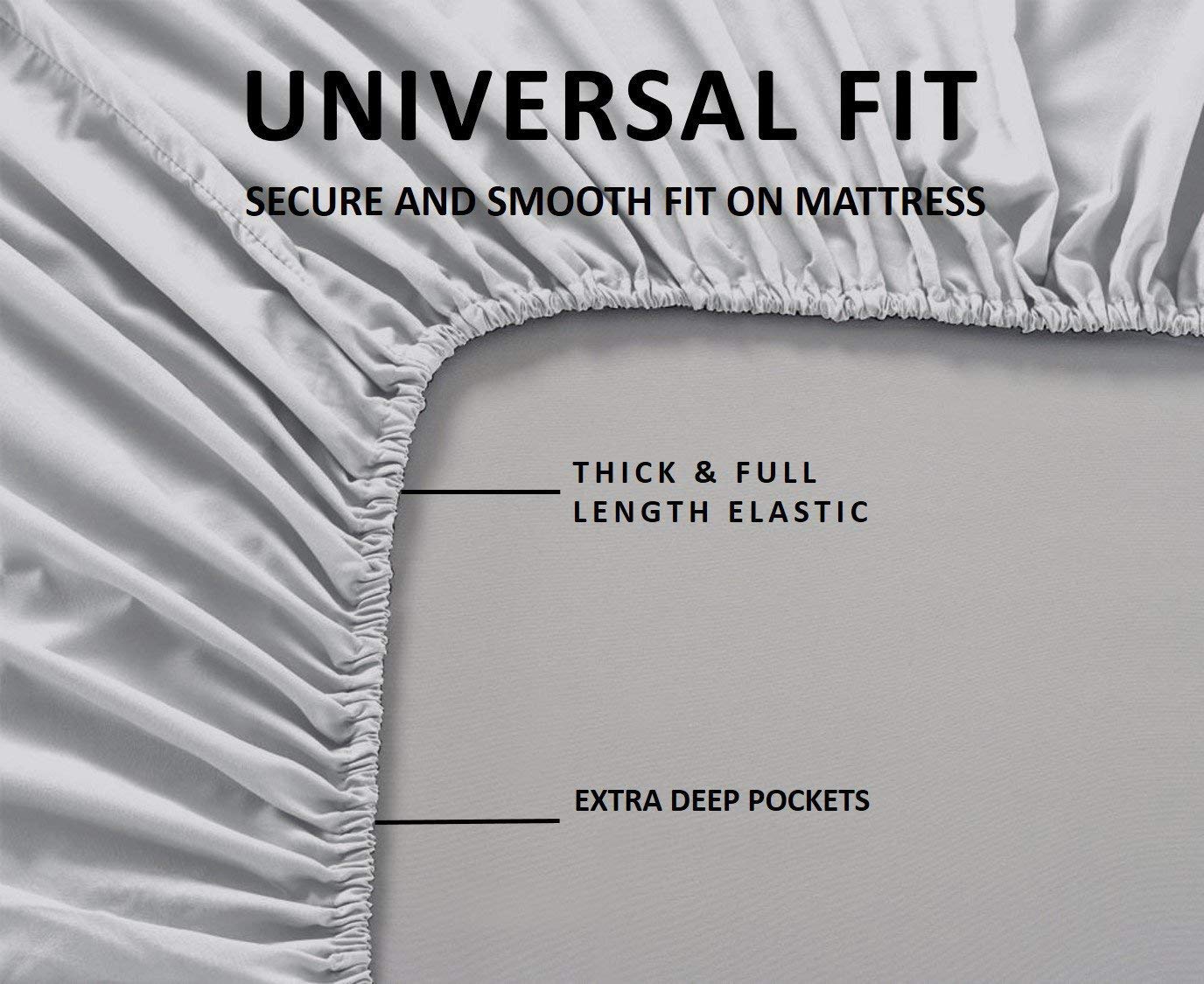 6 Piece Extra Deep Pocket Cal King Size Sheet Set 600 Thread Count Egyptian Cotton Sheets Cal King Size Hotel Luxury Collection