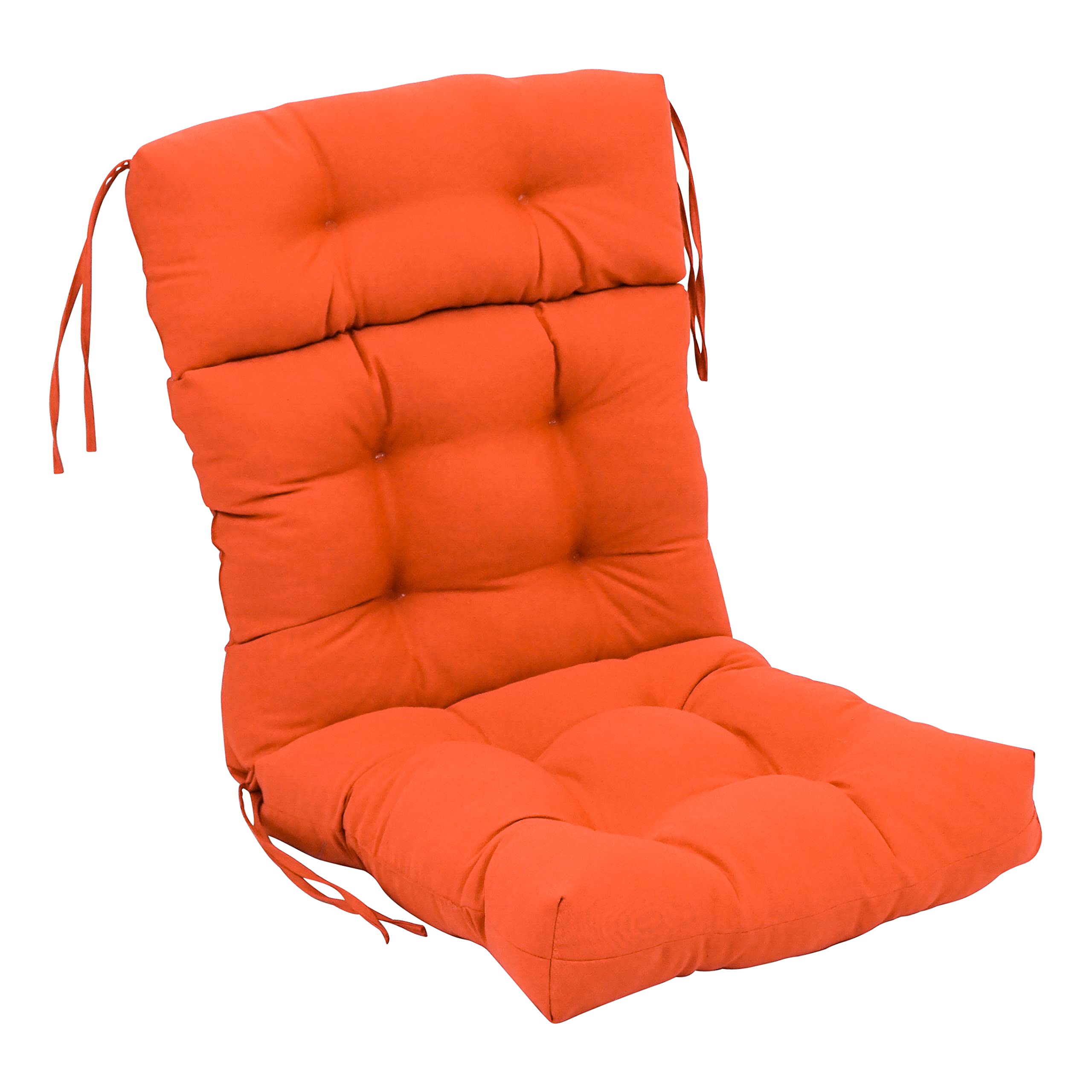 Blazing Needles 22 45-inch Twill Seat/Back Tufted Chair Cushion, 22 x 45, Tangerine Dream