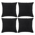 Fancy Homi 4 Packs Boho Black Decorative Throw Pillow Covers 24X24 Inch For Living Room Couch Bed Sofa, Rustic Modern Farmhouse