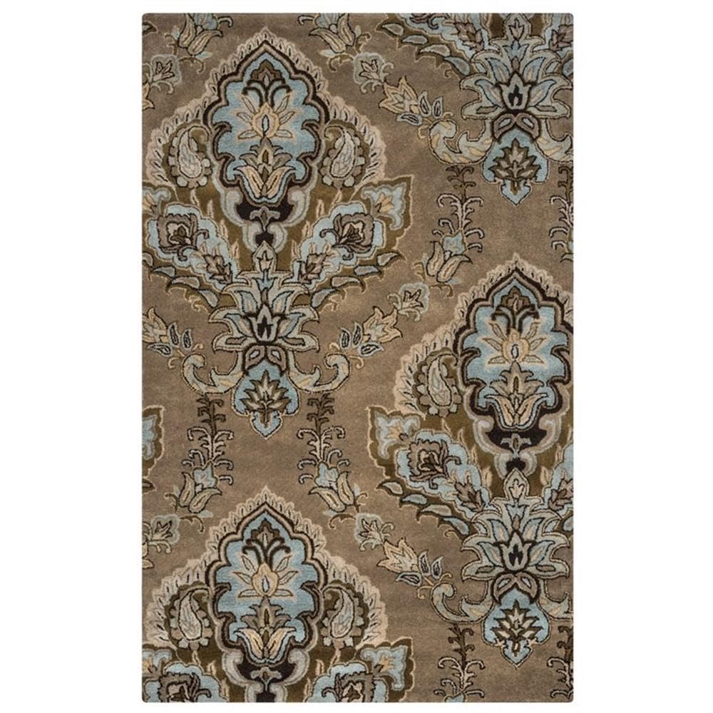 Rizzy Home Alora Decor Sareena 3' X 5' Ornamental Brown/Dk Brown/Blue/Khaki/Tan Area Rug