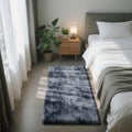 Fluffy Rug Shaggy Area Rug, Mottling Dark Grey 2x4 Area Rugs for Bedroom, Small Bedside Rug, Soft Fluffy Shaggy Entryway Throw R