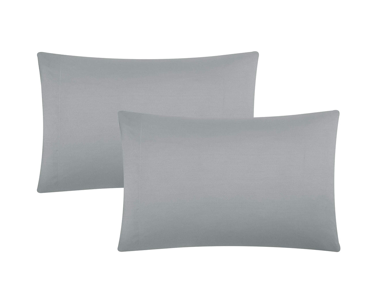 Evolive Ultra Soft Brushed Microfiber King Size 20'X40' Pillowcases Pair With Envelope Clousure Set Of 2 (20'X40' King, Silv