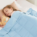 HOSUKKO Weighted Blanket - 5 lbs Lightblue Heavy Blanket - Breathable Blanket(36 * 48 inches, 5 lbs)