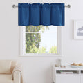 DWCN Valance Curtains for Living Room - Kitchen Valance Solid Short Topper, Rod Pocket Bathroom/Basement Curtain for Window Trea