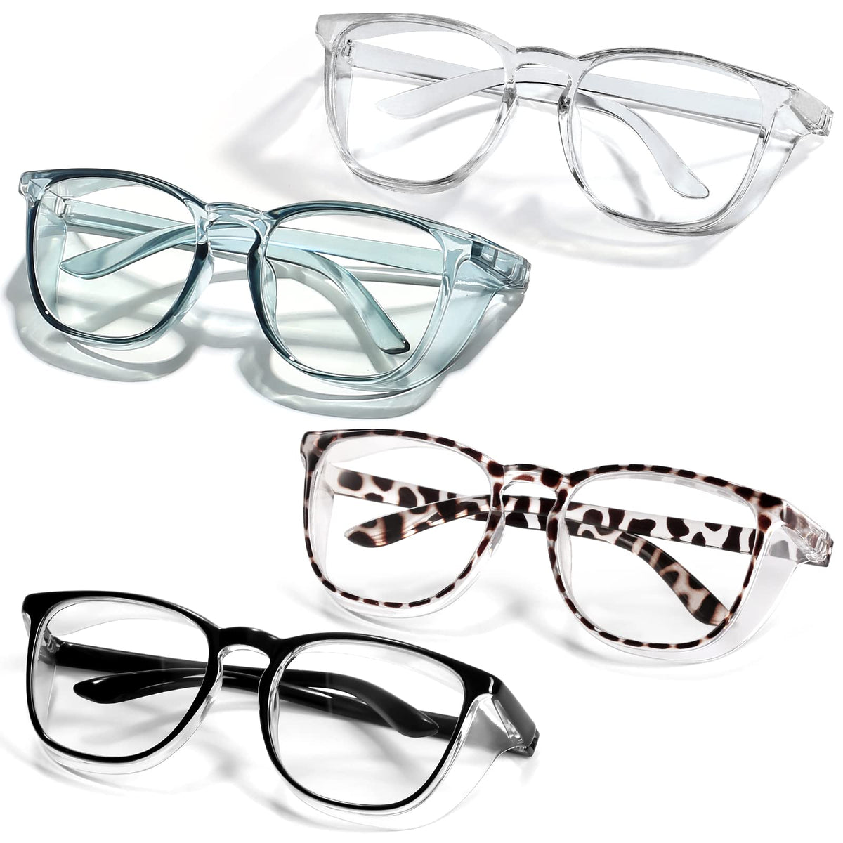 Stylish Safety Glasses Goggles For Women Girls Anti-Fog Glasses Protective Eyewear Clear Anti-Scratch-Blue Ray Glasses