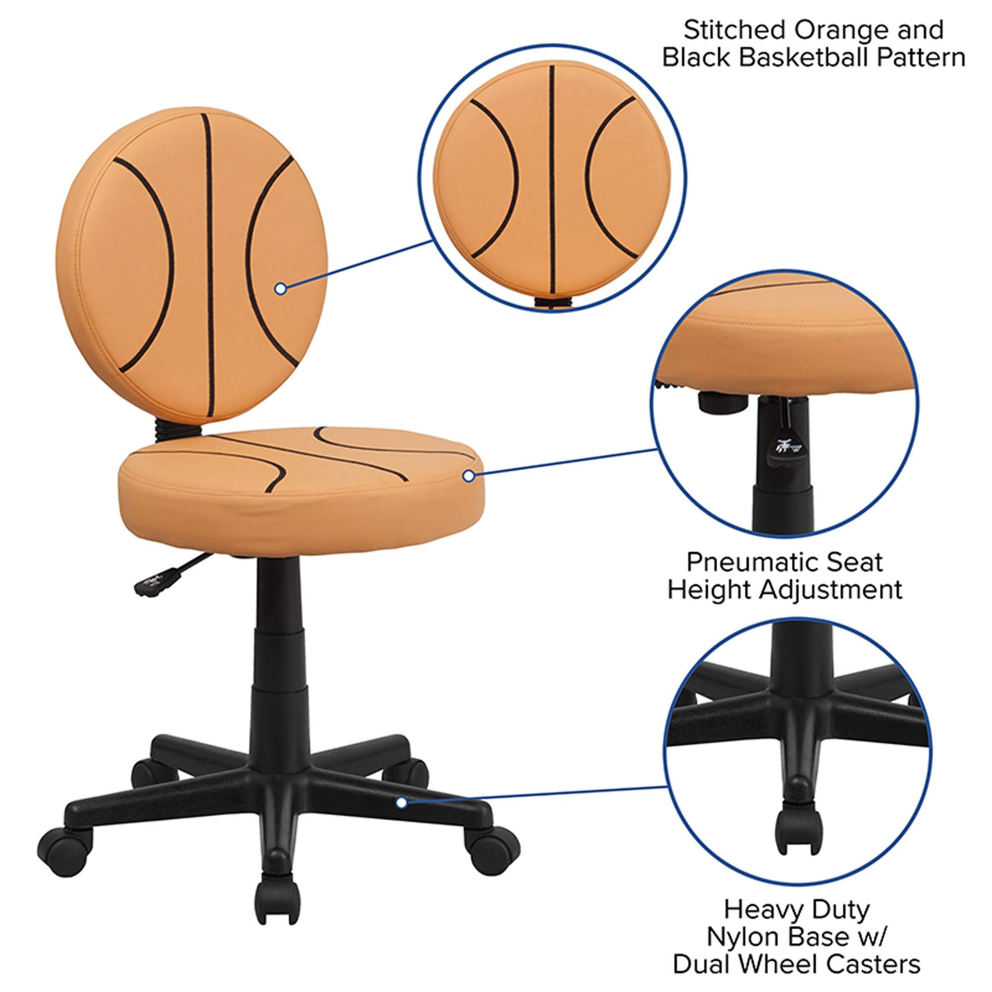 Flash Furniture Brandon Basketball Swivel Task Office Chair