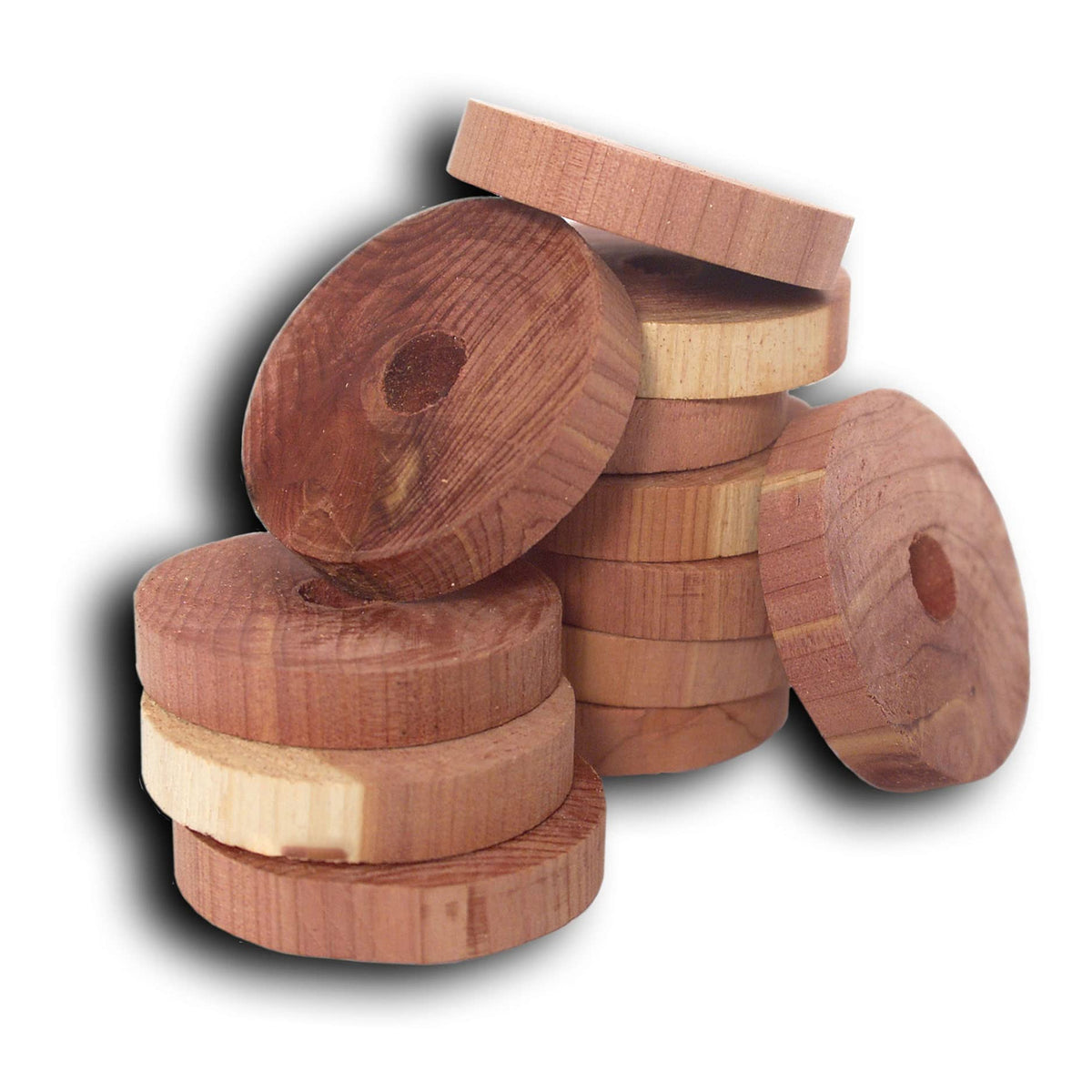 Household Essentials Cedar Fresh Cedar Rings, Pack of 6, Solid Eastern Red Cedar, Natural Moth and Odor Deterrent, Eco-Friendly 