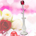 Crystal Red Rose with Bud Vase - I Love You - Husband, Wife, Girlfriend, Boyfriend, Mothers Day Valentines Day 8 H
