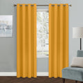 MYSKY HOME Yellow Blackout Curtains for Living Room Bedroom Curtains 84 Inches Long Grommet Room Darkening Window Curtains Therm
