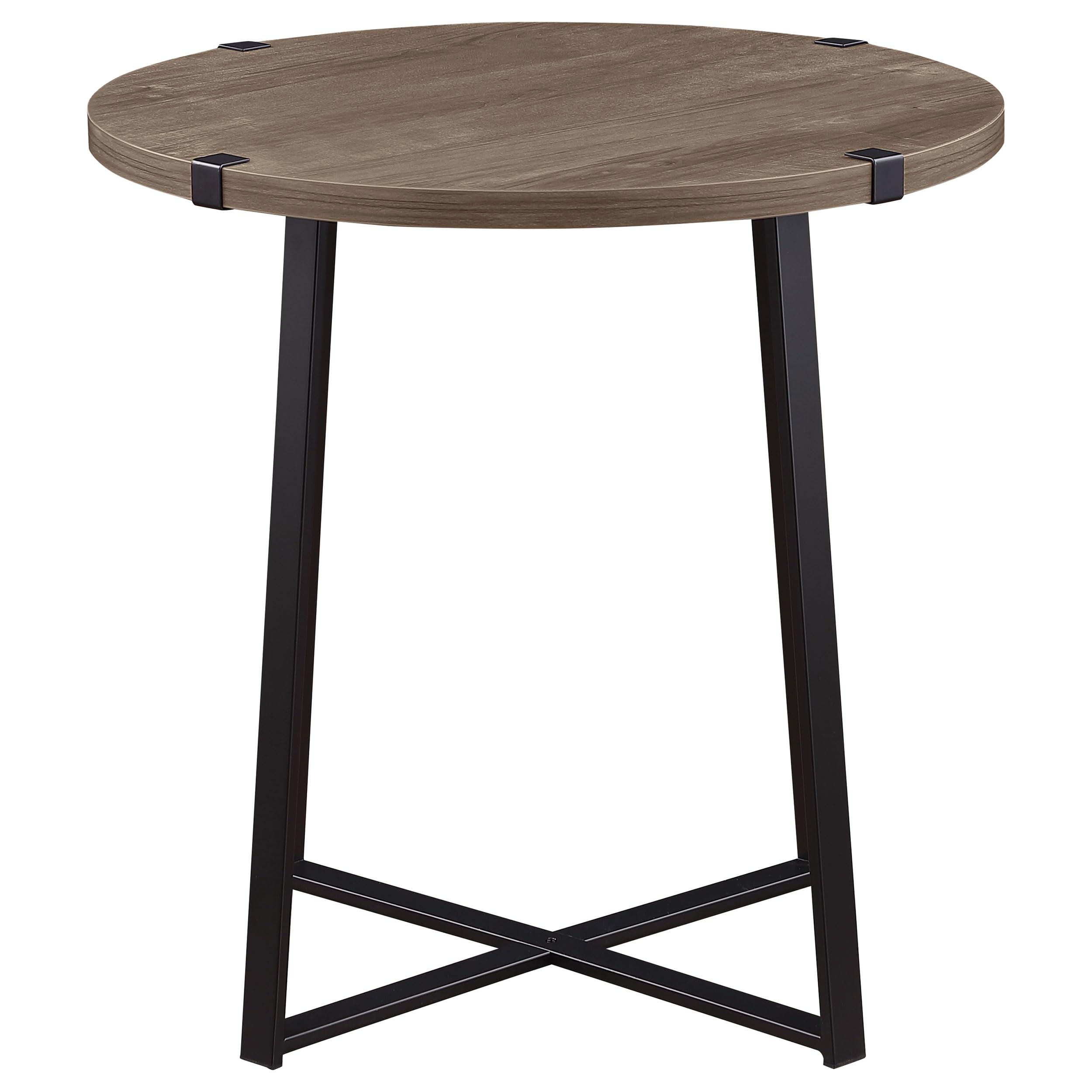 Coaster Home Furnishings Marcus Round Engineered Wood Side End Table Grey
