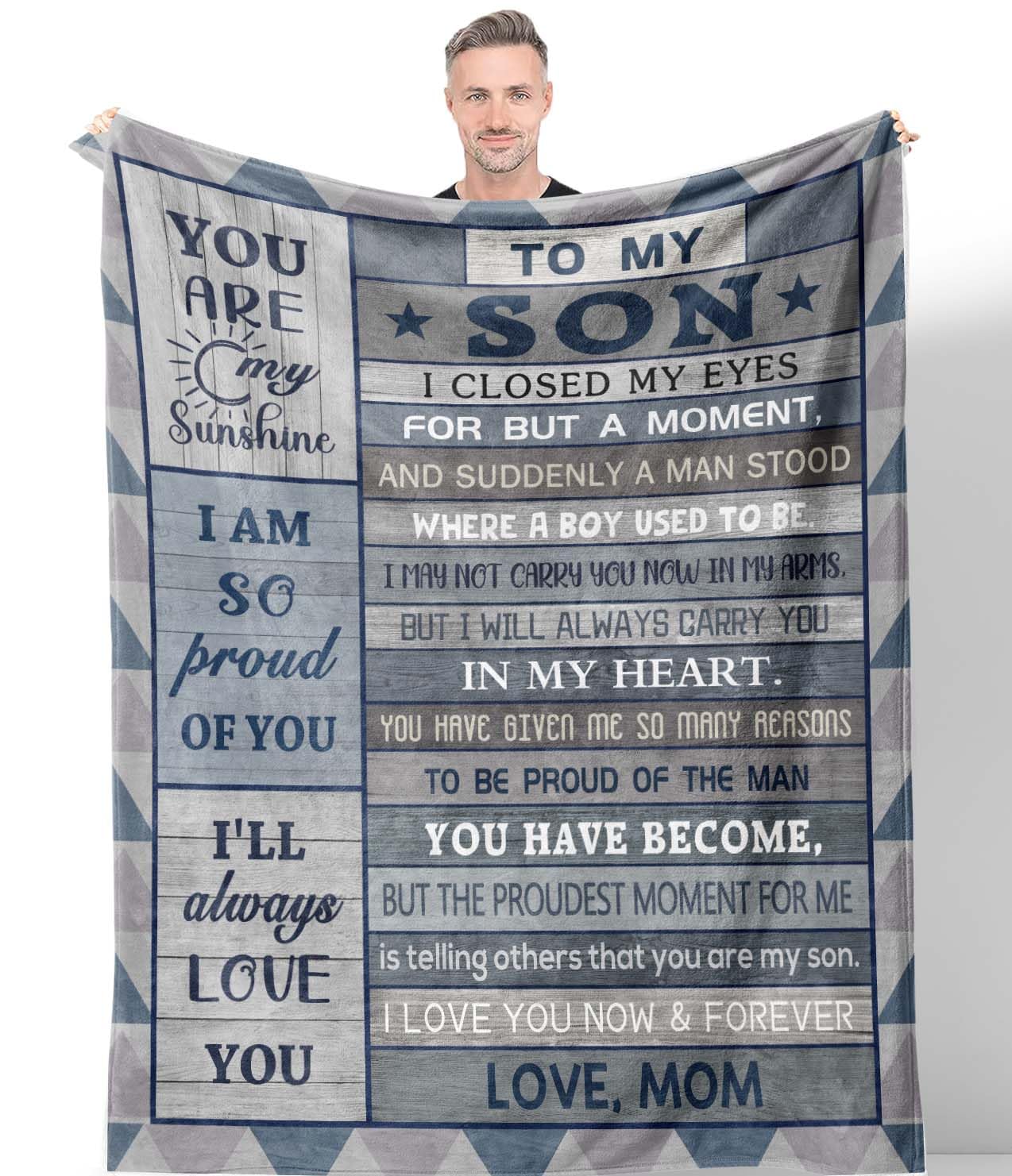 Hocgiwd Son Gifts Blanket, Gifts For Son, Son Gifts From Mom, Birthday Gifts For Son Throw Blankets, Son Birthday Gifts, Gifts F