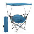 ARROWHEAD OUTDOOR Portable Folding Swinging Hammock Camping Chair, Removable Canopy, Perfect for Stargazing, Cup Holder, Storage