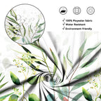 Awert Stall Shower Curtain Plants For Bathroom,Waterproof Quick-Drying Green Leaves Stall Size Shower Curtain Set With Hooks 36X