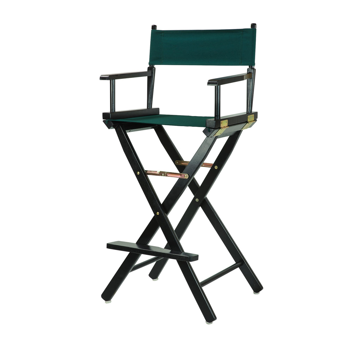 Casual Home 30&quot; Director'S Chair Black Frame-With Hunter Green Canvas, Bar Height