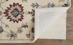 HomeRoots 514819 9 x 12 ft. Ivory Blue & Tan Wool Floral Hand Tufted Handmade Stain Resistant Rectangle Area Rug