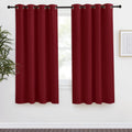 NICETOWN Christmas Room Darkening Wider Curtain - (120 inches W x 84 inches, Red, 1 Panel) Home Fashion Ring Top Thermal Insulat