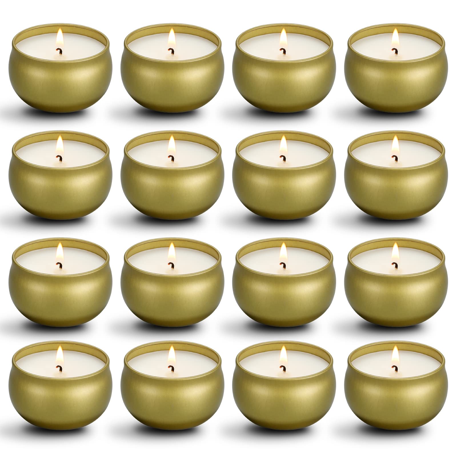 qinxiang Scented Candles Gifts Set,16 Pack Natural Soy Wax Travel Tin Jar Candles for 2.5 OZ Aromatherapy Candles for Family Gat