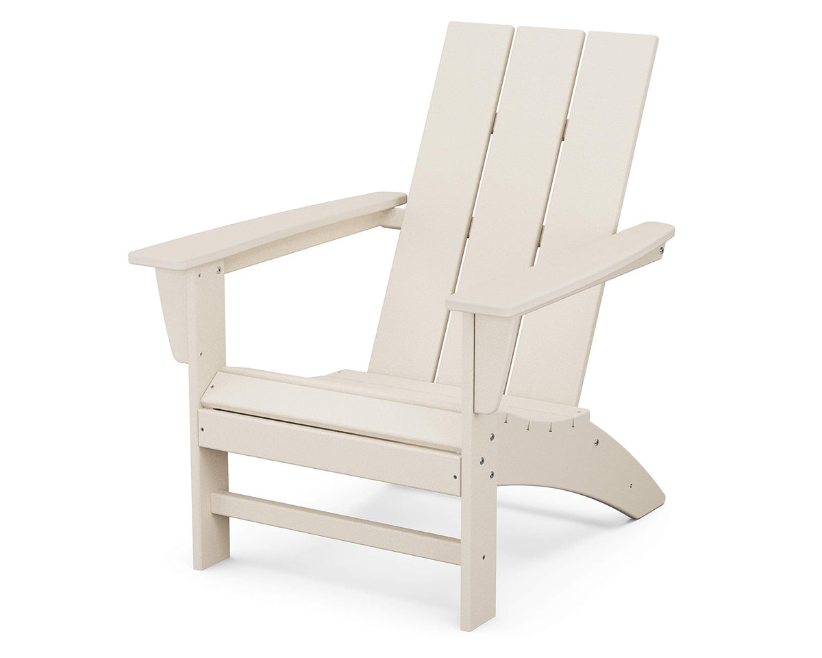 Polywood Ad420Sa Modern Adirondack Chair, Sand