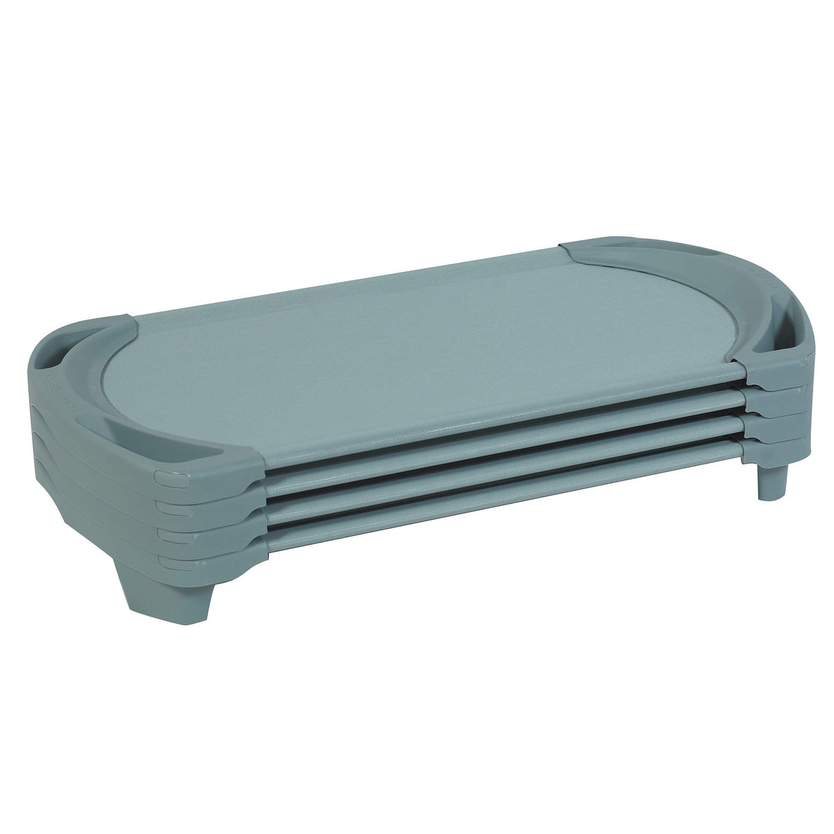 Childrens Factory Spaceline Nap Cots, Kids Daycare And Preschool Sleeping Cot, Toddler Size, Set Of 4, Teal Green