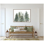 Sylvie Framed Canvas Pines And Evergreens by Patricia Shaw