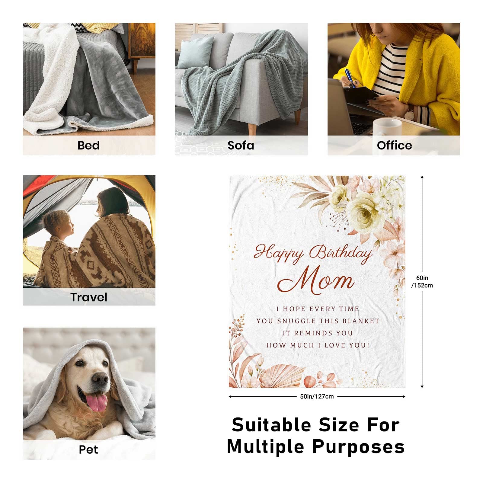 Jnufoju Birthday Gifts For Mom, Mom Birthday Gifts From Daughter, Moms Birthday Gift Ideas, Mothers Birthday Gifts From Son, Uni