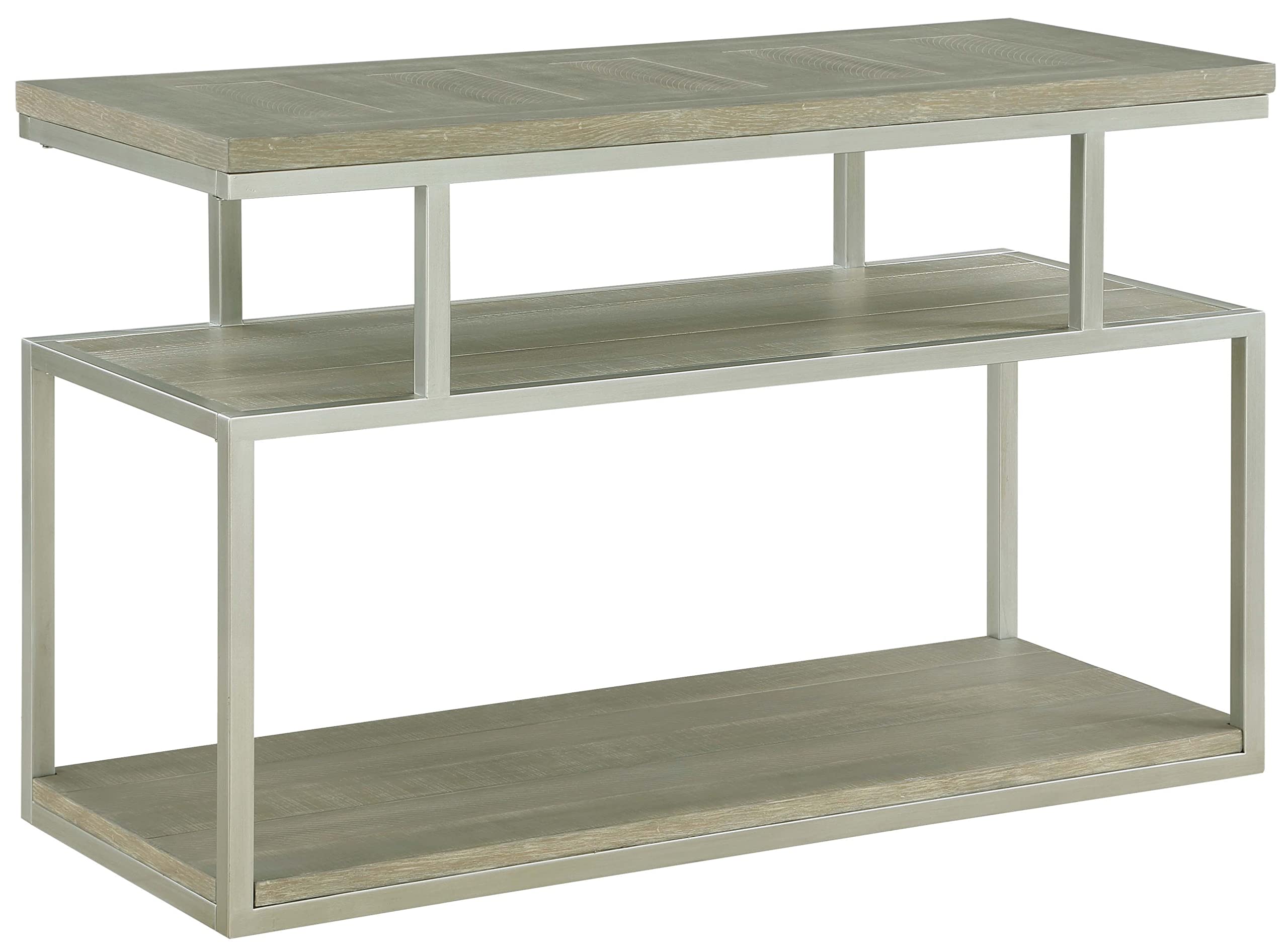Progressive Furniture Lake Forest II Sofa/Console Table, Musk Gray/Natural