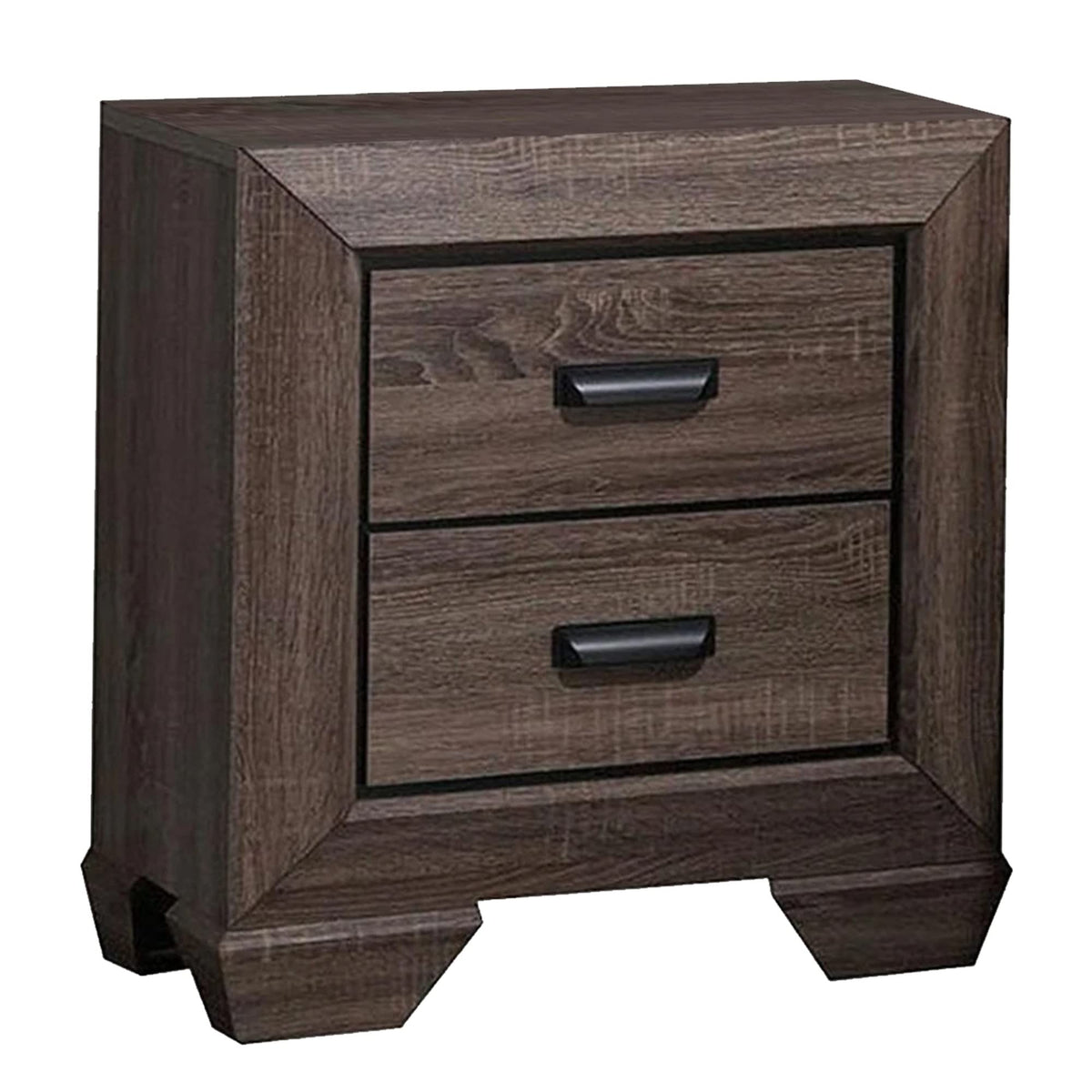 Benjara Benzara Beautiful Wooden Storage Nightstand, Brown,