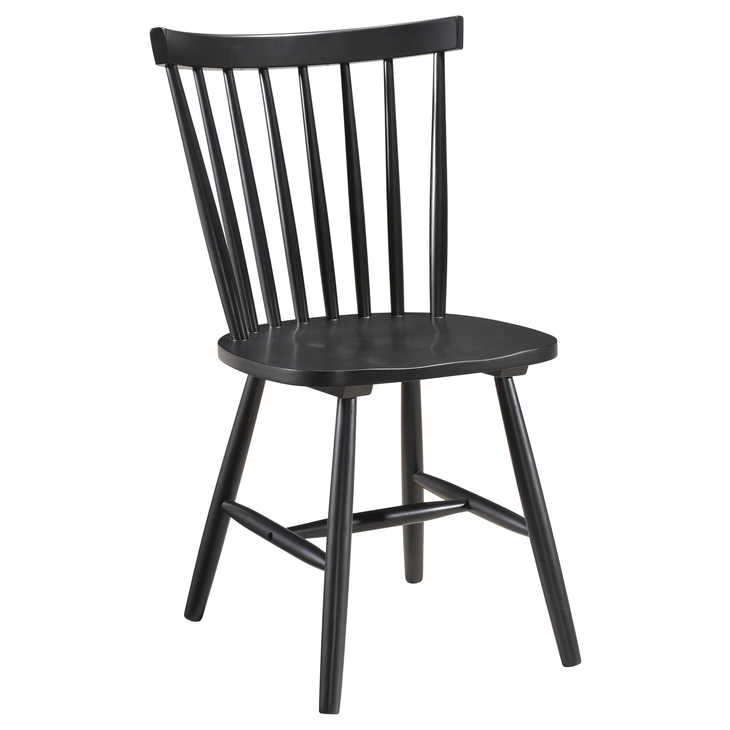 Coaster Home Furnishings Hollyoak Windsor Spindle Back Dining Side Chairs Black (Set of 2)