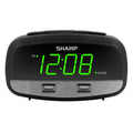 SHARP Digital Clock with Alarm and Dual USB FastCharge Charging Ports - Charge Your Phone Bedside - Battery Back-up - Easy to Us