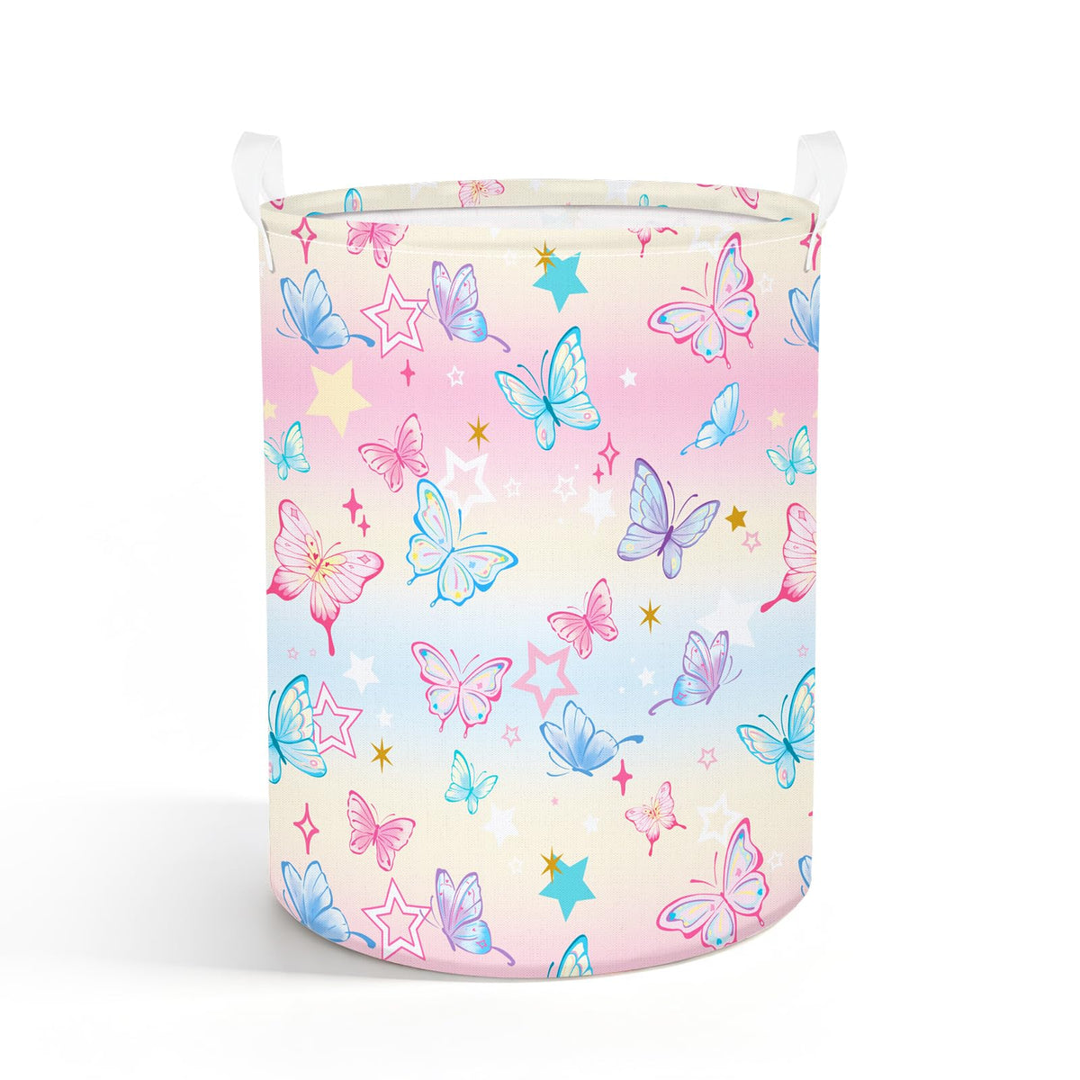 Pomodee Kids Storage Basket, Foldable Laundry Baskets for Girls (Butterfly)