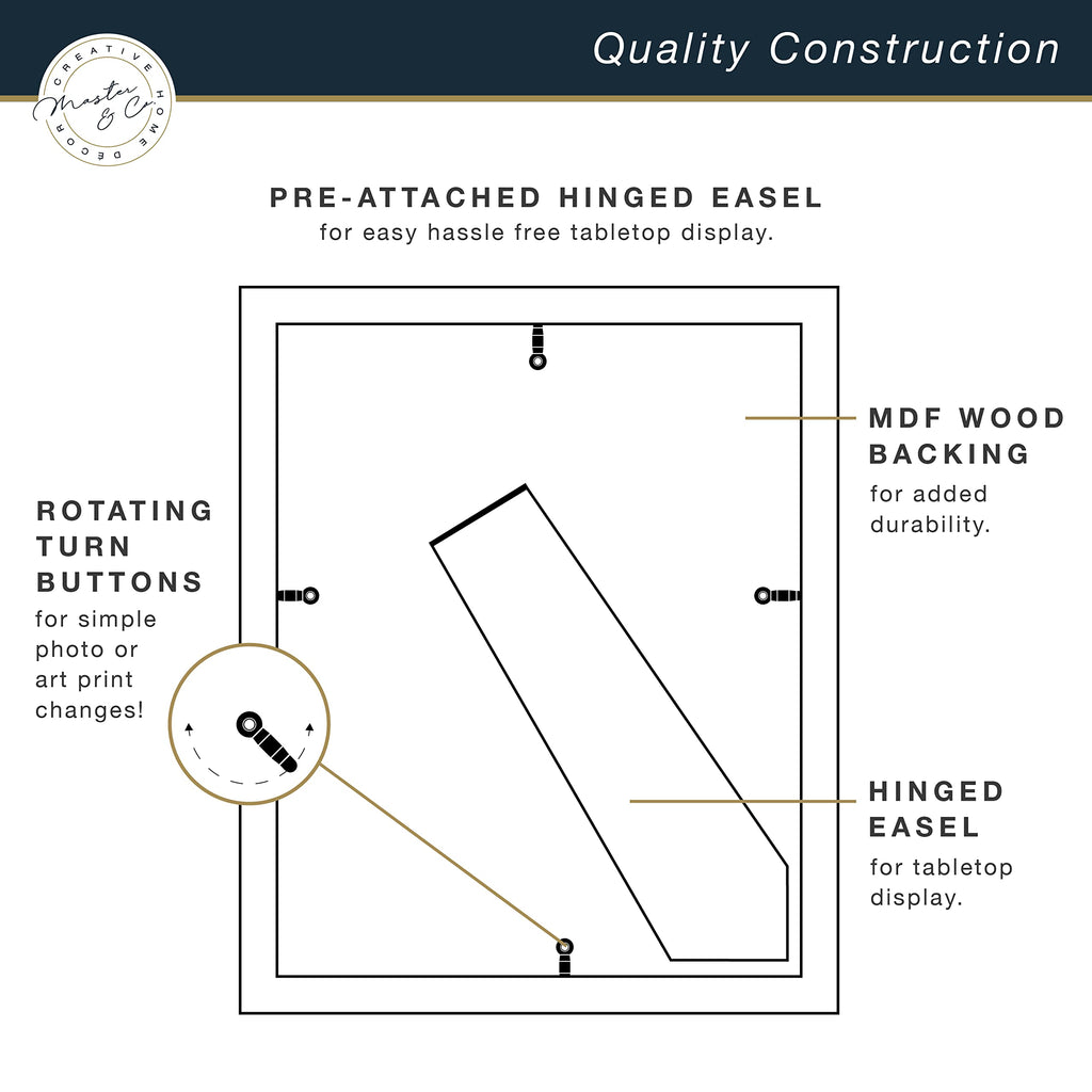 Mcs Master & Co. Foundry Metal Gallery Wall Frame, Black, 8 X 10 In Matted To 4 X 6 In