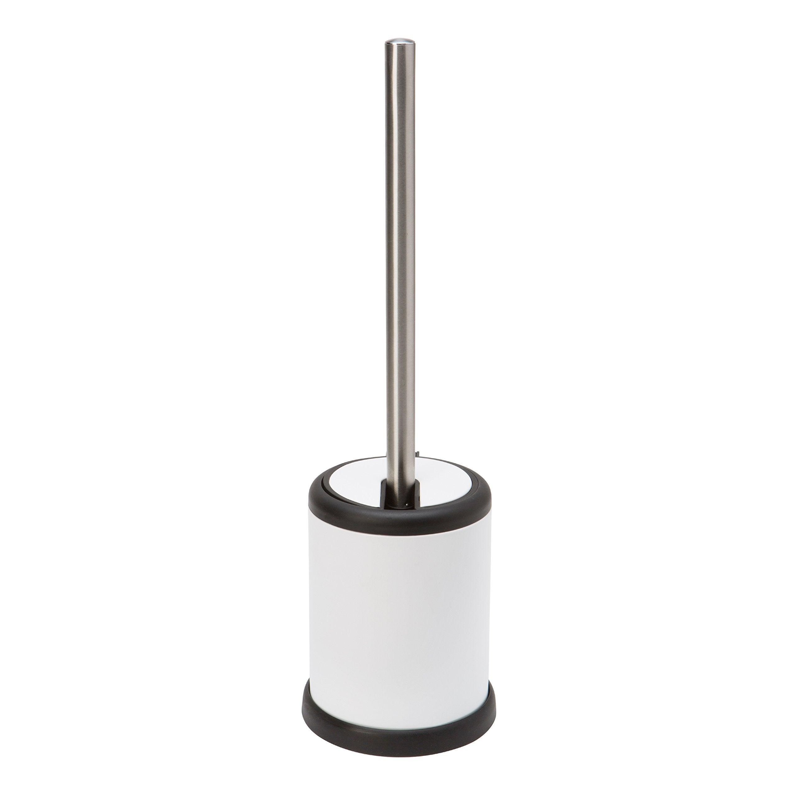 Bath Bliss Toilet Brush And Holder | Self Closing Lid | 360 Degree Brush Head | Bathroom Cleaning | Compact Size | Storage And O
