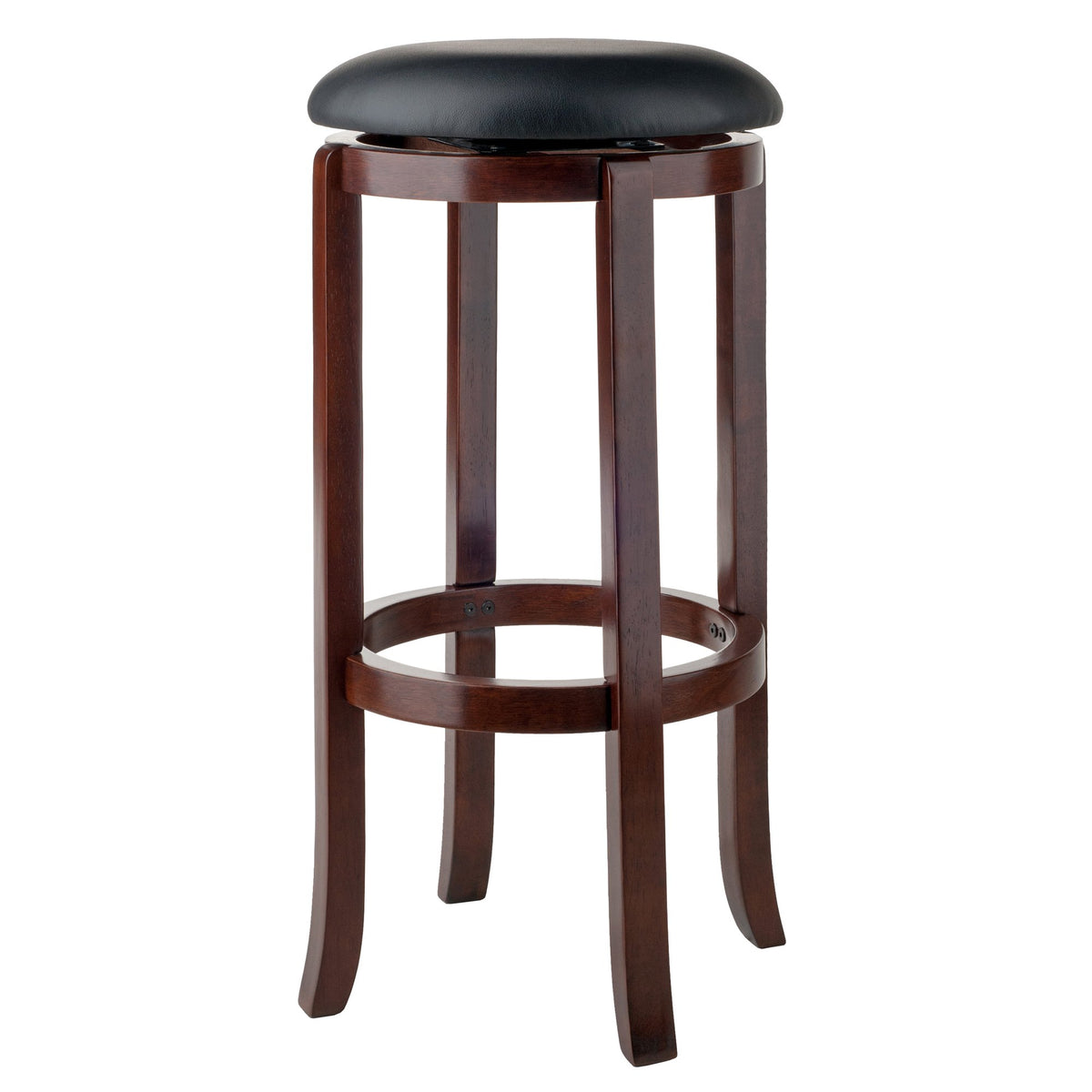 Winsome Walcott Swivel Bar Stool, 30&quot;, Walnut