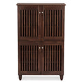 Baxton Studio Fernanda 4-Door Shoe Storage Cabinet, Brown (118-6512-Hit)