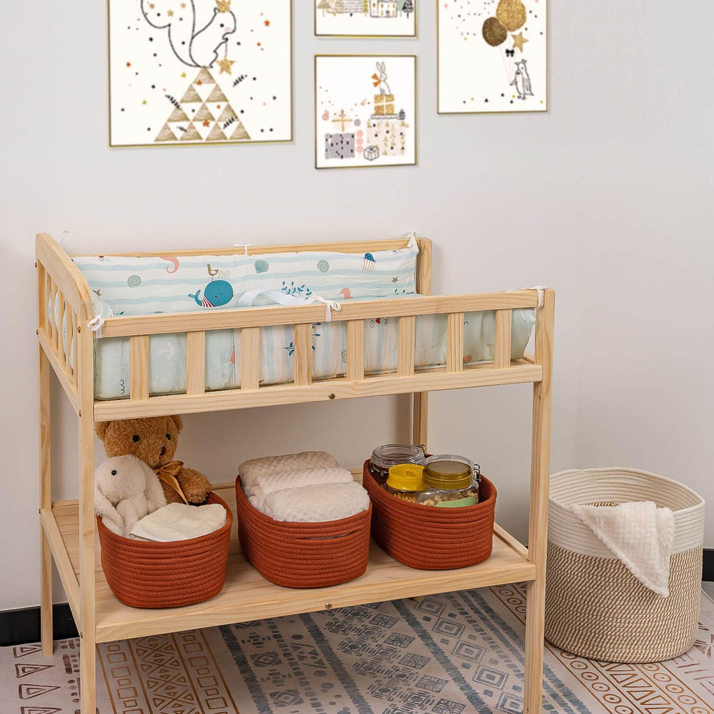Cubesland Woven Baskets For Storage, Closet Storage Basket Bins For Shelves, Rope Baskets For Organizing, Baby Nursery Toy Organ